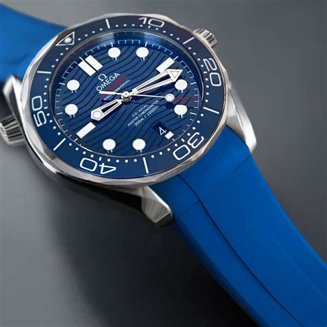 omega seamaster professional rubber strap|Omega Seamaster aftermarket rubber strap.